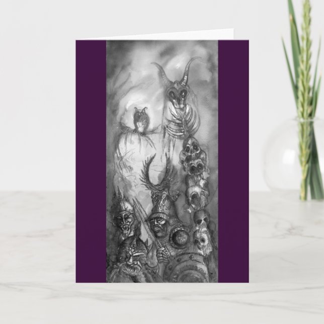 Tarjeta HALLOWEEN MONSTERS / Fantasía DE LA GUERRA DE ORK (Anverso)