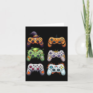 Tarjeta Halloween Mummy Zombie Gaming Controllers Vampiro