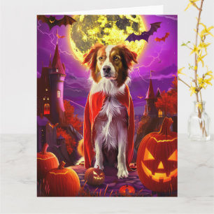 Tarjeta Halloween Nova Scotia Duck Toller Vampiro Calabaza