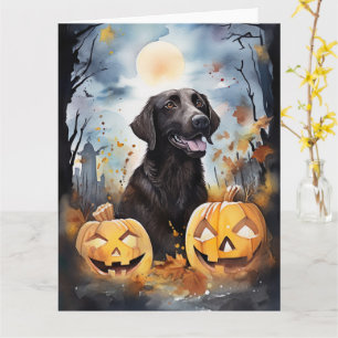 Tarjeta Halloween Nueva Escocia con calabazas asustadas