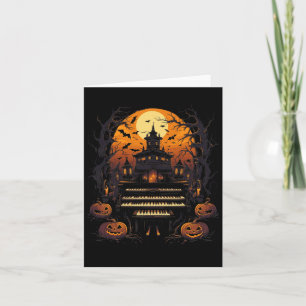 Tarjeta Halloween Organ Player Costume Music
