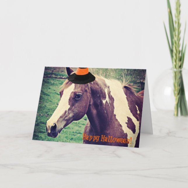 Tarjeta Halloween Paint Horse (Anverso)