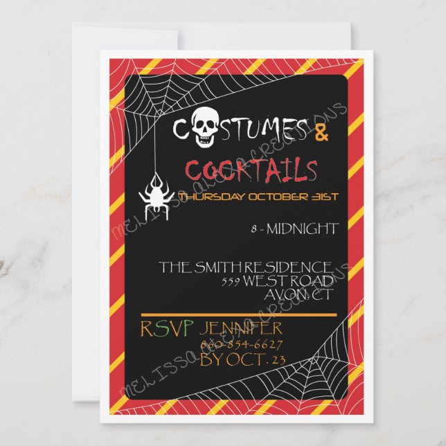 Tarjeta Halloween para adultos (Anverso)