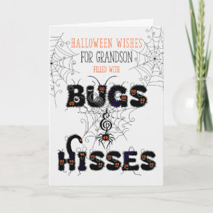 Tarjeta Halloween para jóvenes abuelitos