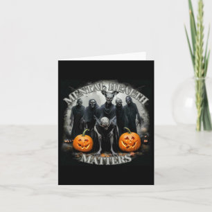 Tarjeta Halloween - Pegatina de Salud Mental