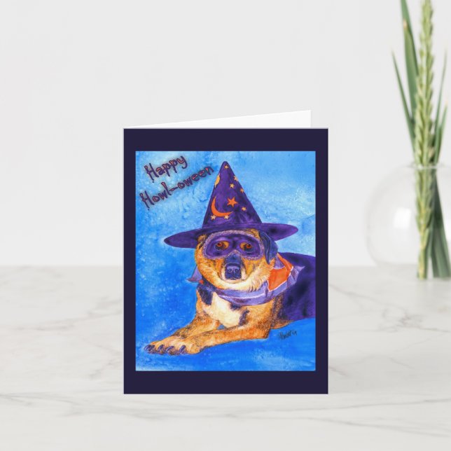 Tarjeta Halloween - Perro Bruto (Anverso)