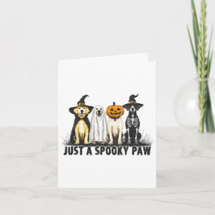 Tarjeta Halloween Perro Lover Sólo Un Trick Retro De Papas