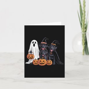 Tarjeta Halloween Perro Negro Labrador Amantes de las cala