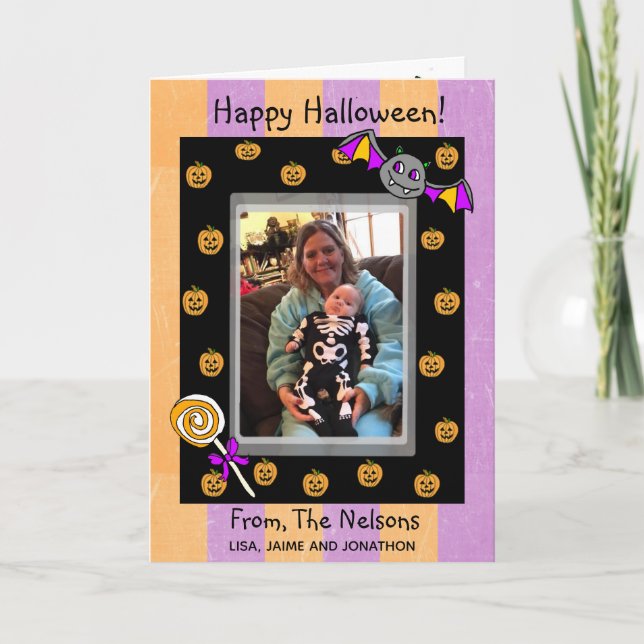 Tarjeta Halloween personalizado (Anverso)