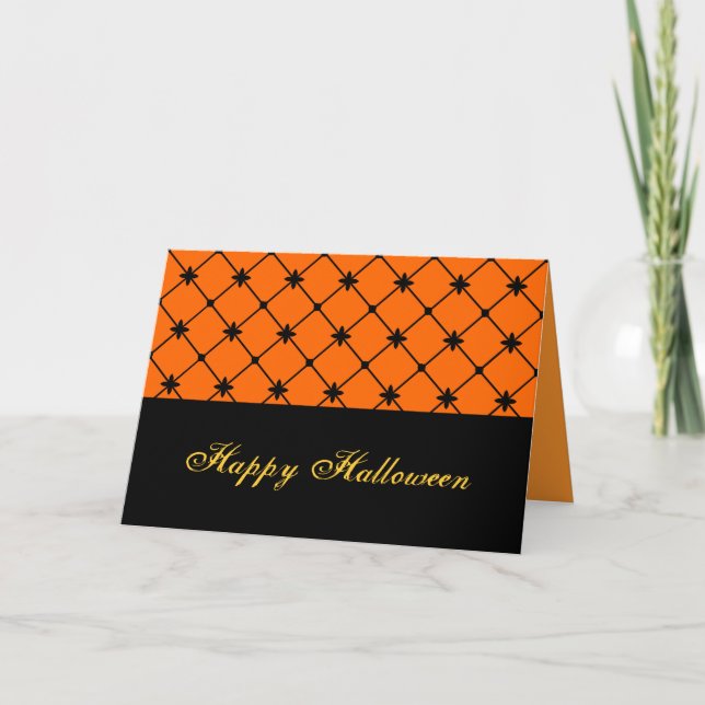Tarjeta Halloween Personalizado de cruces negras (Anverso)