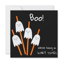 Halloween Personalizado fantasma Naranja negro pla