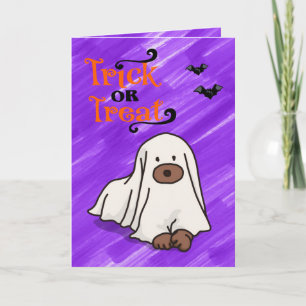 Tarjeta Halloween Personalizado Whimsical Cute Fantasma Pe