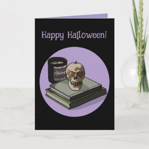 Tarjeta Halloween Personalizado Whimsical Funny Morado Mod