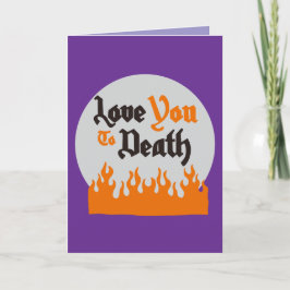 Tarjeta Halloween Personalizado Whimsical Funny Morado Mod