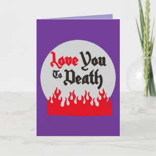 Tarjeta Halloween Personalizado Whimsical Funny Morado Mod