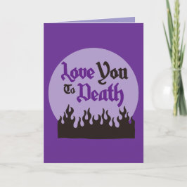 Tarjeta Halloween Personalizado Whimsical Funny Morado Mod