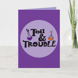 Tarjeta Halloween Personalizado Whimsical Funny Morado Mod