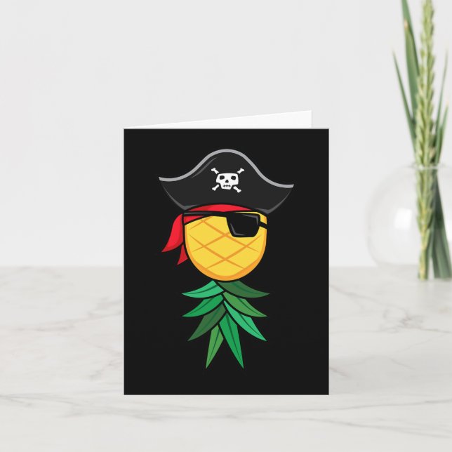 Tarjeta Halloween Pirate Upside Down Pineapple Swingers Li (Anverso)
