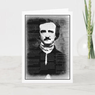 Tarjeta Halloween... Poema de Edgar Allen Poe, "The Raven"
