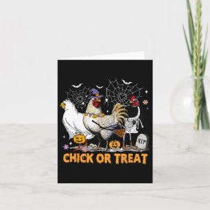 Tarjeta Halloween Polla De Calabaza De Pollo O Trate Spook