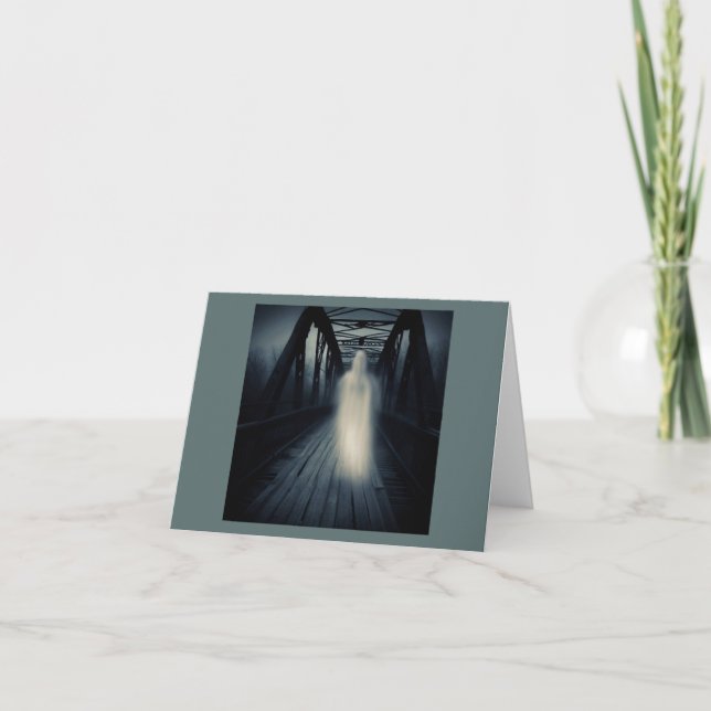 Tarjeta Halloween - Puente embrujado 3 (Anverso)