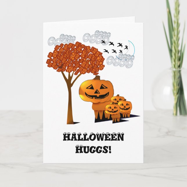 Tarjeta HALLOWEEN PUMPKIN HEADS Card (Anverso)