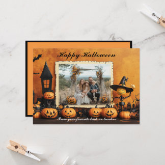 Tarjeta Halloween Pumpkin Patch Family Fun