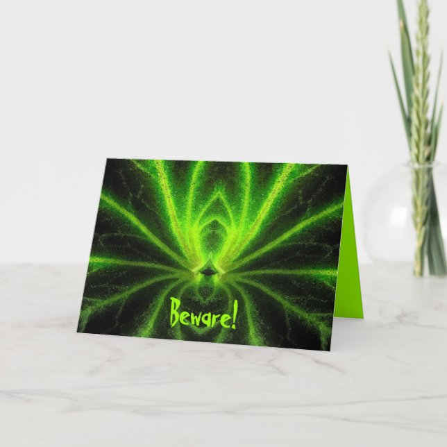 Tarjeta Halloween Radioactive Spider (Anverso)