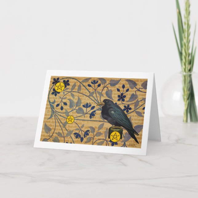 Tarjeta Halloween Raven (Anverso)