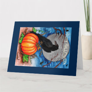 Tarjeta Halloween Raven