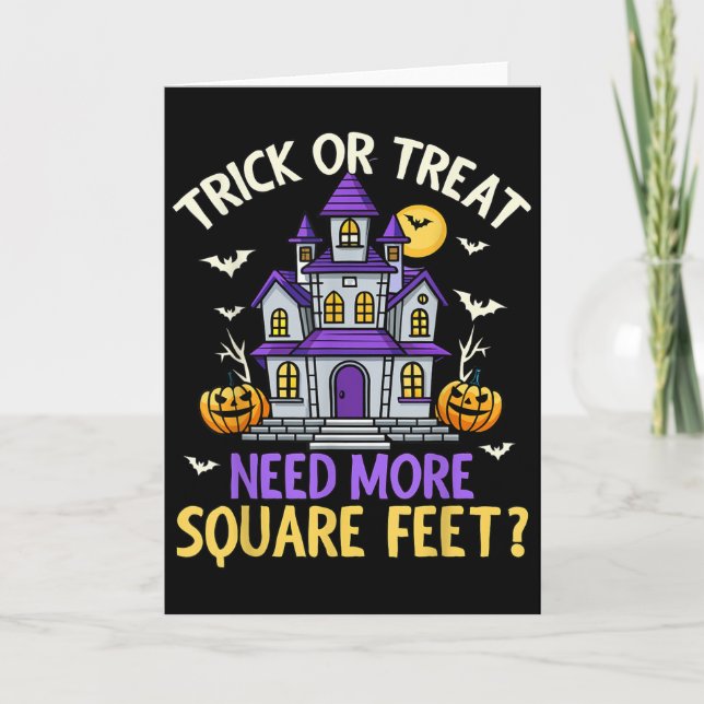 Tarjeta Halloween Real Estate Agent Broker Funny Realtor M (Anverso)