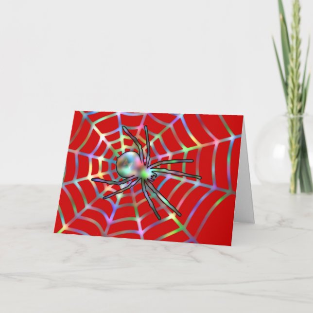 Tarjeta Halloween Red Spider y Spider (Anverso)