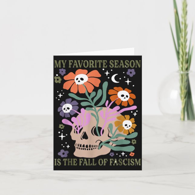 Tarjeta Halloween Retro My Favorite Season Is The Fall Of  (Anverso)