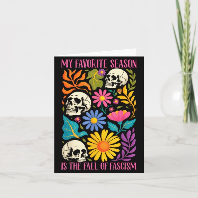 Tarjeta Halloween Retro My Favorite Season Is The Fall Of  (Anverso)