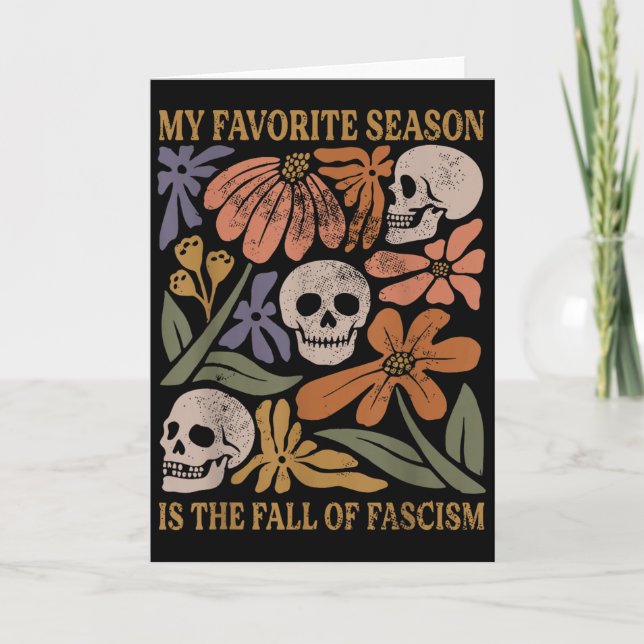 Tarjeta Halloween Retro My Favorite Season Is The Fall Of  (Anverso)