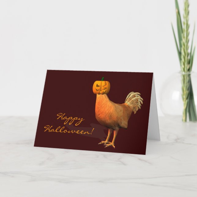 Tarjeta Halloween Rooster (Anverso)