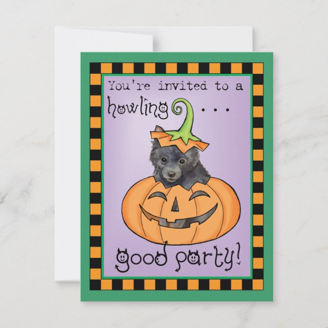 Tarjeta Halloween Schipperke Card (Anverso)