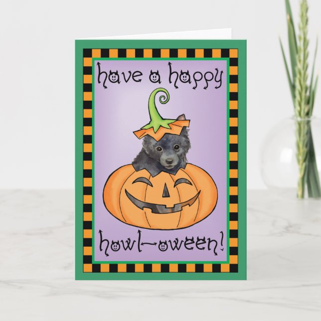 Tarjeta Halloween Schipperke Card (Anverso)