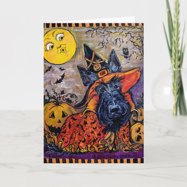 Tarjeta Halloween Scottie (Anverso)