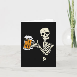 Tarjeta Halloween Skeleton Dad Funny Lazy Skull Costume Pa
