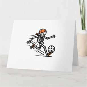 Tarjeta Halloween Skeleton Football Costumen