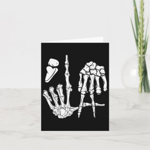 Tarjeta Halloween Skeleton Hand Comma La Puntuación Kamal
