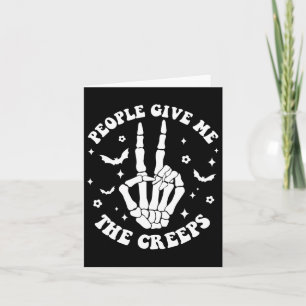 Tarjeta Halloween Skeleton Hand La Gente Me Da Los Pasos