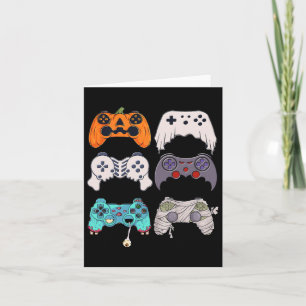 Tarjeta Halloween Skeleton Zombie Gaming Controllers Mummy