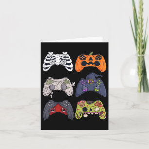 Tarjeta Halloween Skeleton Zombie Gaming Controllers Mummy