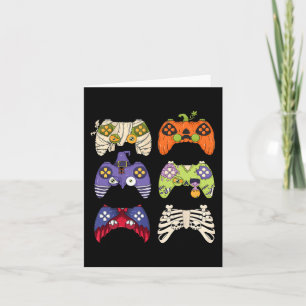 Tarjeta Halloween Skeleton Zombie Gaming Controllers Mummy