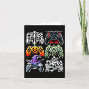 Tarjeta Halloween Skeleton Zombie Mummy Gaming Controllers