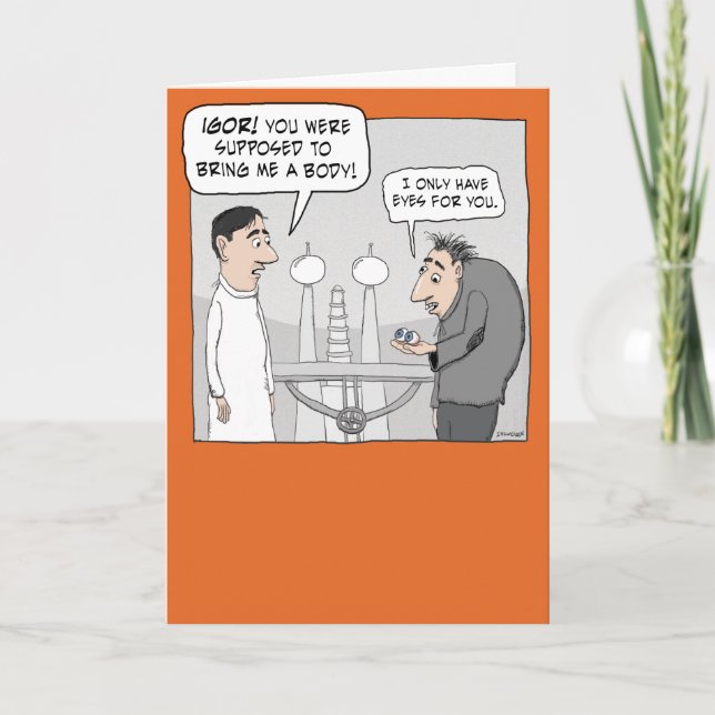 Tarjeta Halloween sólo tiene ojos para ti (Anverso)