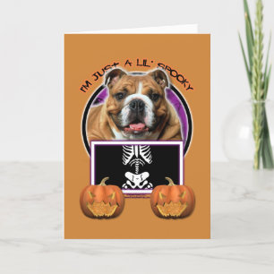 Tarjeta Halloween - Solo un Lil Spooky - Bulldog
