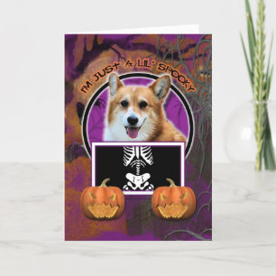 Tarjeta Halloween - Sólo un Lil Spooky - Corgi - Owen